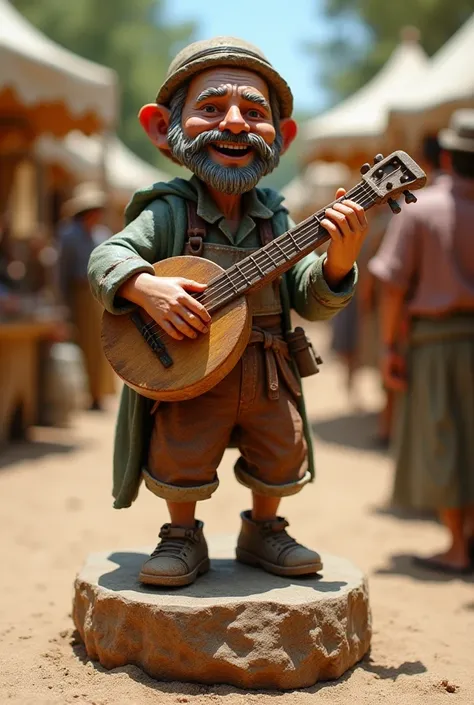 Simple sculpture peasant music festival 
