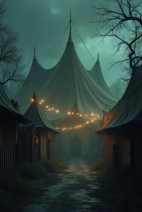 A dark circus from outside