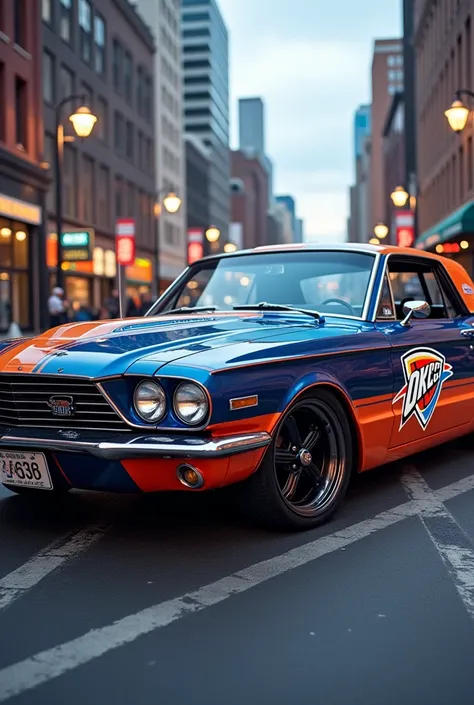 Custom 1967 thunderbird with Oklahoma city Thunder colors and theme