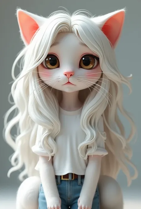 Lily is an interbomorphic elegant female cat with soft white fur. Height: Medium height (about 165 cm), her body is proportionate and graceful.

Hair: Long and soft white hair, reaching the middle of her back, with wavy strands that add a charming feminine...