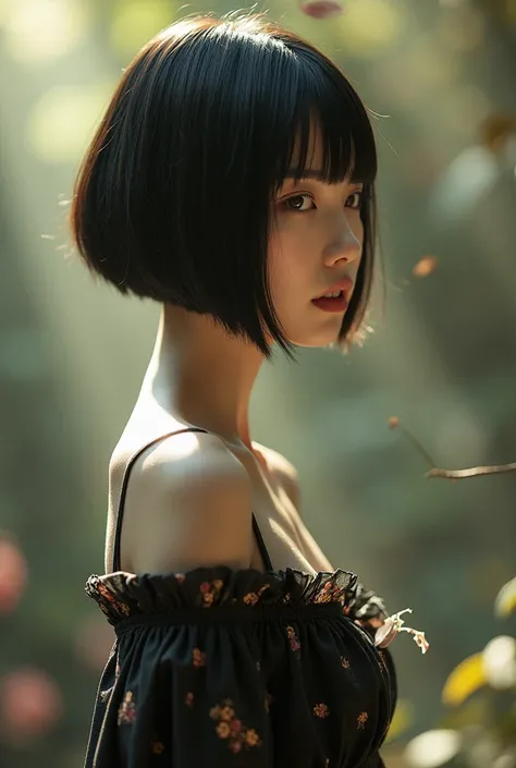  editorial photography,  Super Detailed Backgrounds  , super real,Double Exposure, depth of field,  perfect anatomy、Goddess Amenouzumenomikoto 、 full body、 Cool Beauty Ultra Slim Skinny Video , Soft Focus Sepia Tone , movie scene,It was transparent,Wabi-sa...