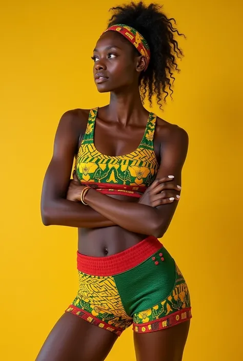 10 Women sportswear incorporating Rwandan flag colours 