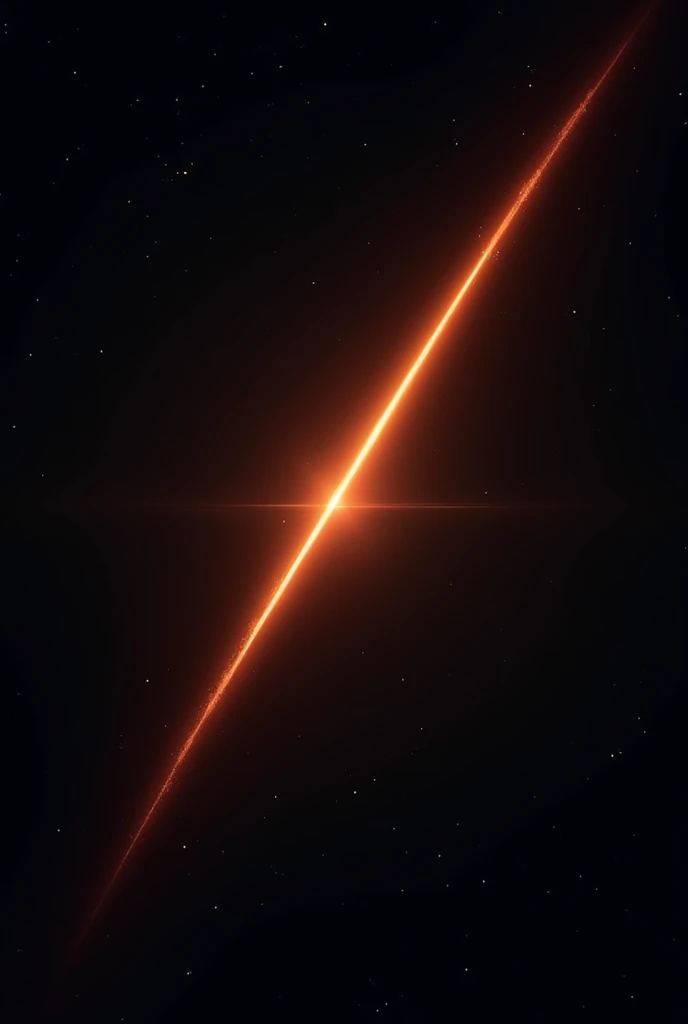 A straight orange line crossing the universe