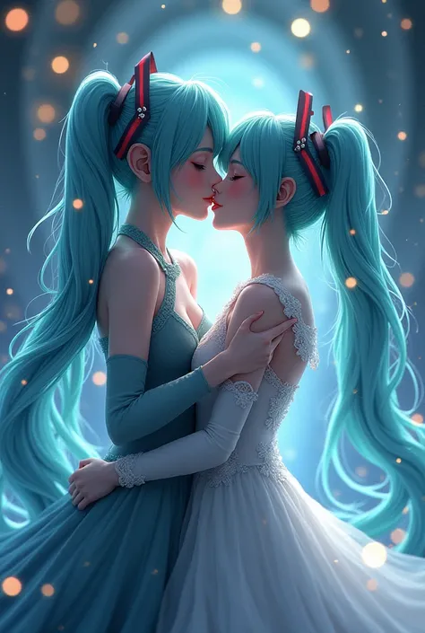 Hatsune Miku and Avatar kissing