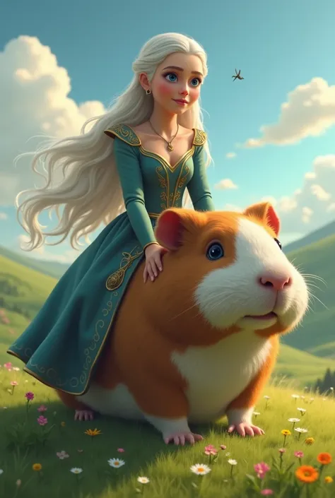 Daenerys Targaryen on top of a guinea pig