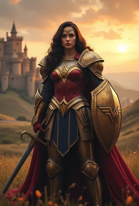 Wonder woman as a medievil knight