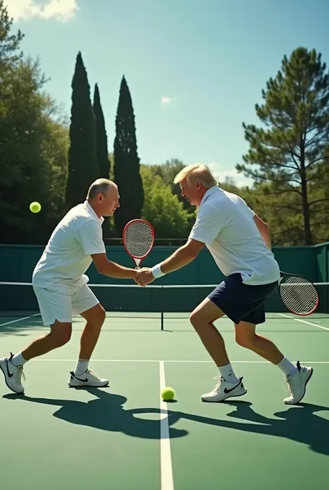 Make me video Putin and trump play tennis