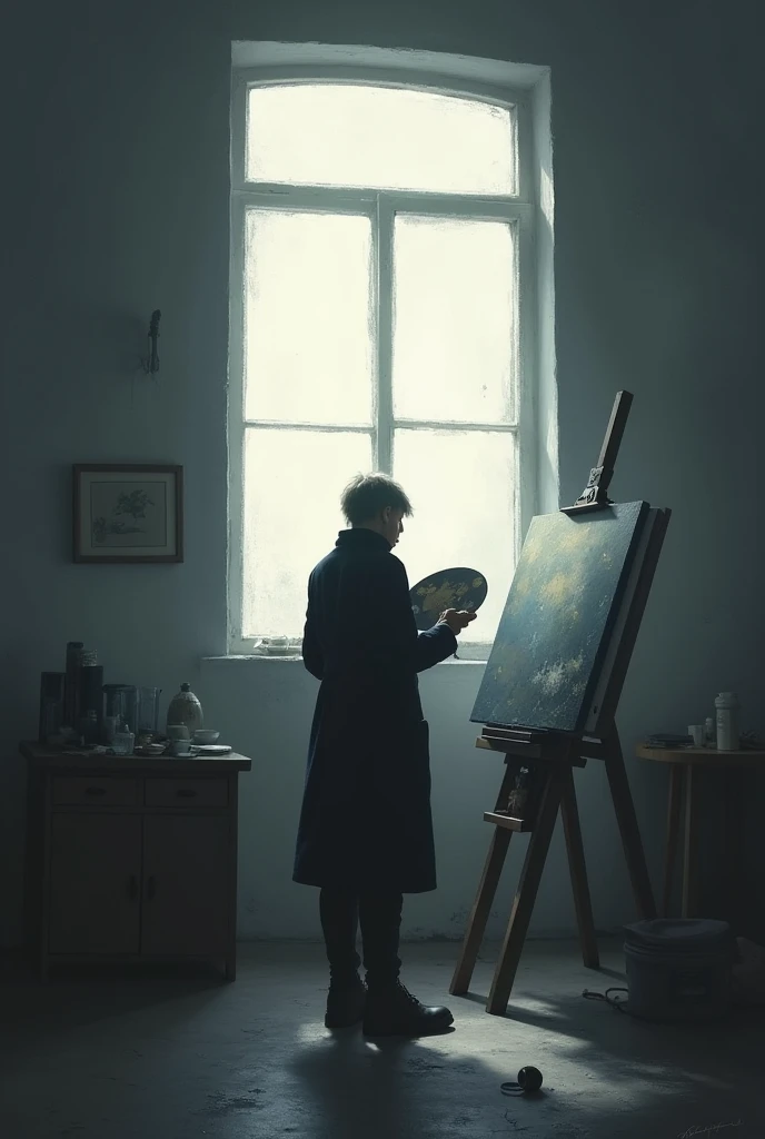 a painter in a gray world 