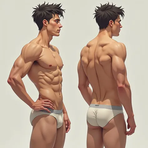 ((Masterpiece)),(((最 High Quality ))),( character design sheet where underwear is completely transparent, the same character putting his arm on his hip,Front ,side,return),Natural Photography, Portrait of a 25-year-old.Men in casual clothes,   knight , Tow...