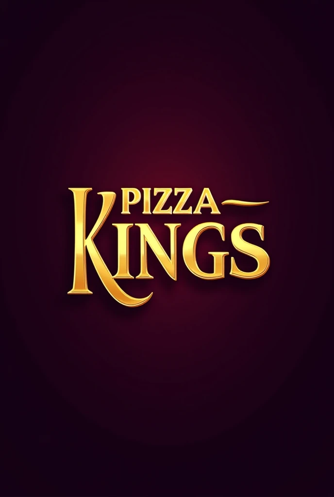 Create a logo with the name Pizza Kings but with golden tones and a purple background