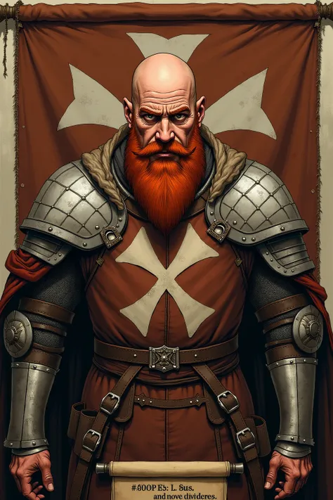 Cortnay is a knight. He is 55 years. He is completely bald with a red, spade-shaped beard and a weathered face.
An older man, Cortnay is a seasoned commander and stubborn. He is considered to be a good and brave man.
He wears a quilted doublet of brown and...