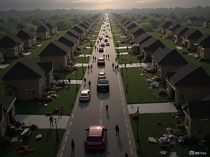 How a residential area was ruined by zombies