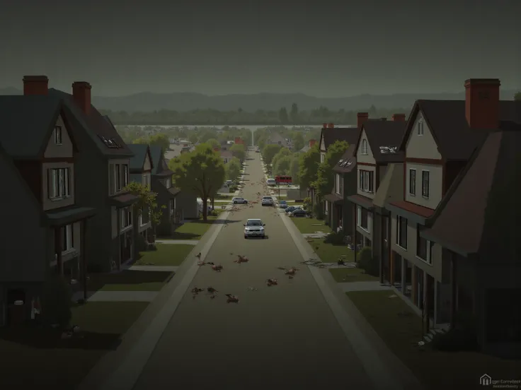 How a residential area was ruined by zombies