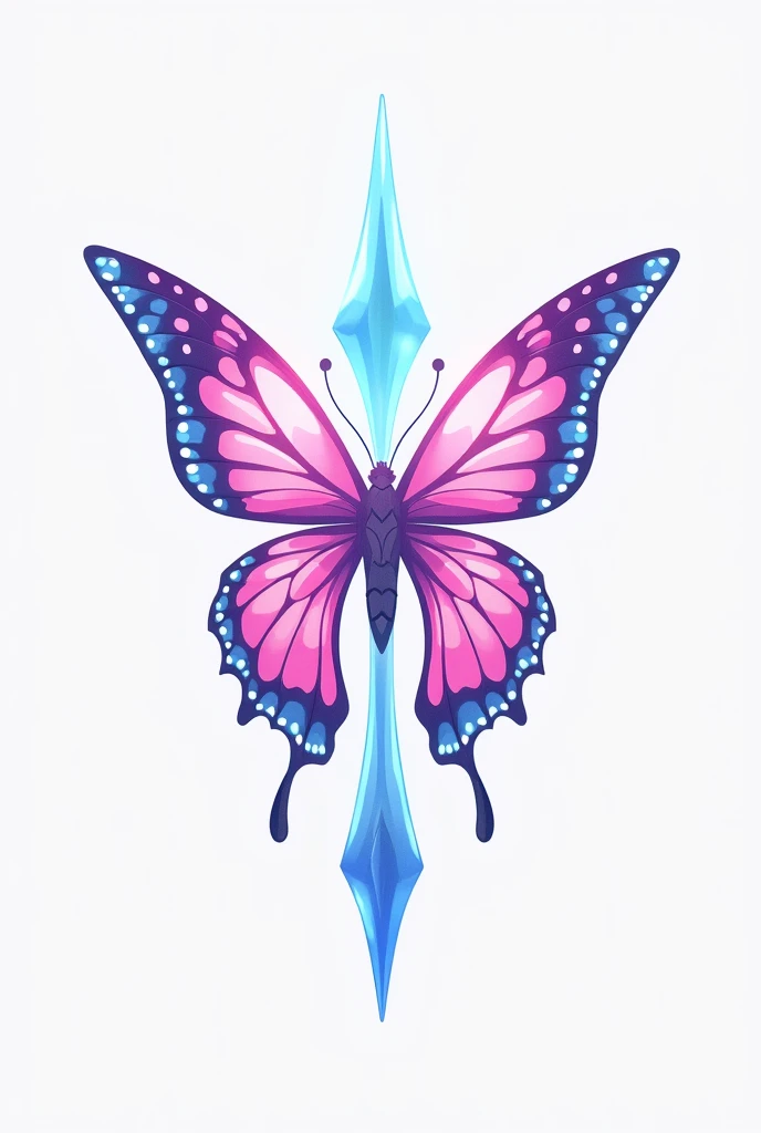  I want you to create for me a logo of an order of magical knights based on the universe of Black Clover called the Crystal Butterflies

I want the logo to have bright but neutral colors at the same time and to look simple and with few dimensions similar t...