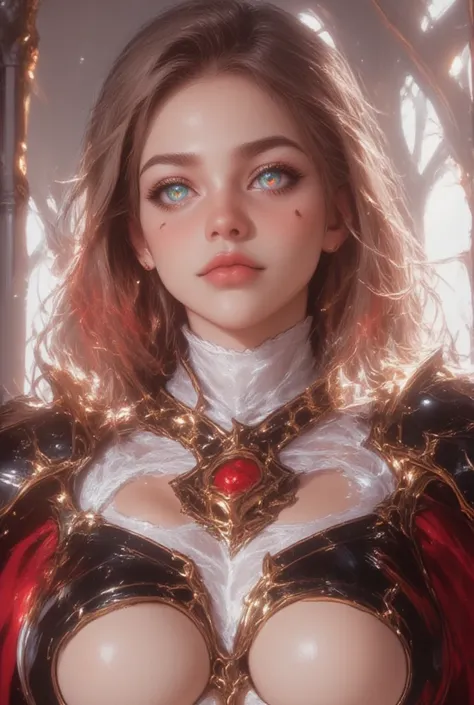 Create a hyper detailed photograph of a tattoos young sexy female berserker deathknight, Stunningly perfect gorgeous soft feminine face, perfect makeup, detailed vibrant Florent neon eyes, long hair, high detailed beautiful legs, high detailed beautiful ar...