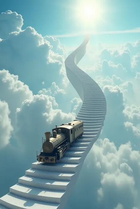 Infinity stair with train car