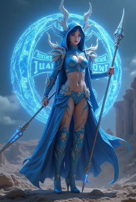 - Photorealistic with perfect details, cinematic mode, masterpiece, HD, CGI sexy style.

- Beautiful "Japanese" woman, blue eyes, expressive.

- Wearing a costume ("sexy armor-full armor"), a costume manifested from the form of "EaroV-dramon-Digimon", (Che...