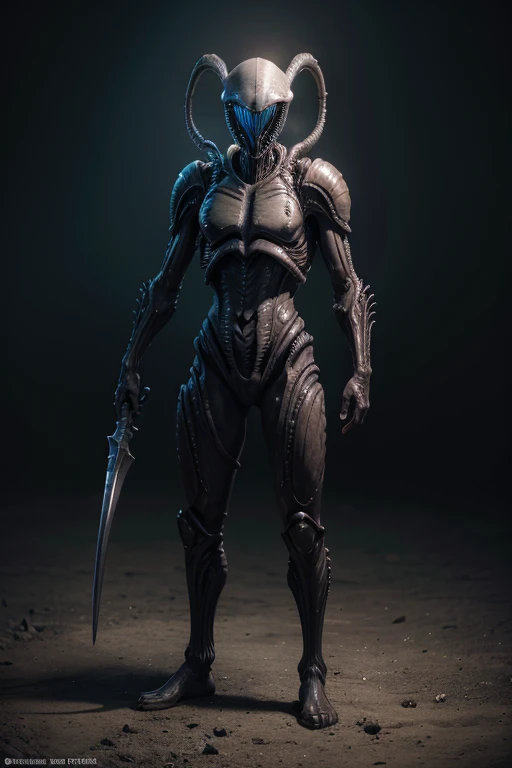 alien xenomorph warrior, like dark souls style
