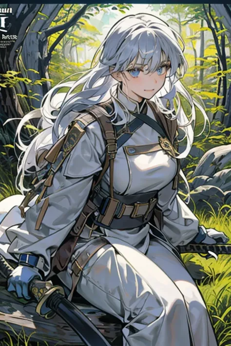 (from below:1.2, Highest quality ),  girl  ,  platinum colored hair military uniform  , The dreamer wants purplish blue eye ,( small breasts:1.0),  Lori does it , (Masterpiece:1.2, Highest quality ), (Beautiful   Details depictiOn : 1.2), ( beautiful   Det...