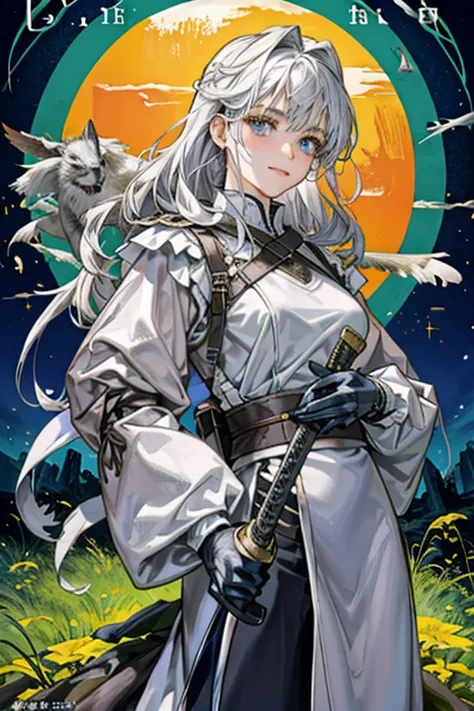 (from below:1.2, Highest quality ),  girl  ,  platinum colored hair military uniform  , The dreamer wants purplish blue eye ,( small breasts:1.0),  Lori does it , (Masterpiece:1.2, Highest quality ), (Beautiful   Details depictiOn : 1.2), ( beautiful   Det...