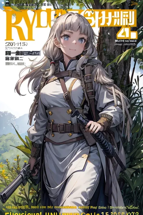 (from below:1.2, Highest quality ),  girl  ,  platinum colored hair military uniform  , The dreamer wants purplish blue eye ,( small breasts:1.0),  Lori does it , (Masterpiece:1.2, Highest quality ), (Beautiful   Details depictiOn : 1.2), ( beautiful   Det...