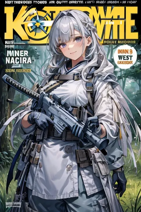 (from below:1.2, Highest quality ),  girl  ,  platinum colored hair military uniform  , The dreamer wants purplish blue eye ,( small breasts:1.0),  Lori does it , (Masterpiece:1.2, Highest quality ), (Beautiful   Details depictiOn : 1.2), ( beautiful   Det...