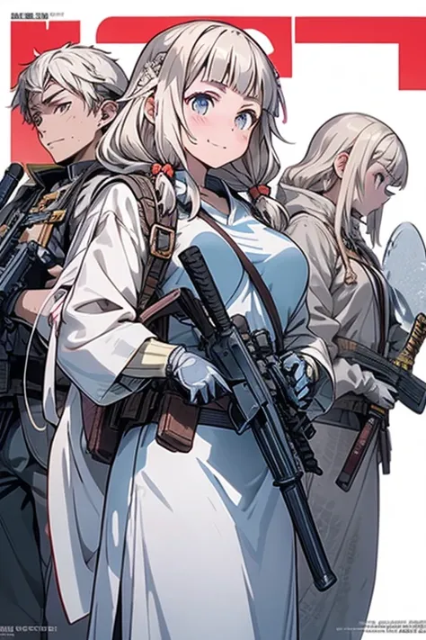 (from below:1.2, Highest quality ),  girl  ,  platinum colored hair military uniform  , The dreamer wants purplish blue eye ,( small breasts:1.0),  Lori does it , (Masterpiece:1.2, Highest quality ), (Beautiful   Details depictiOn : 1.2), ( beautiful   Det...