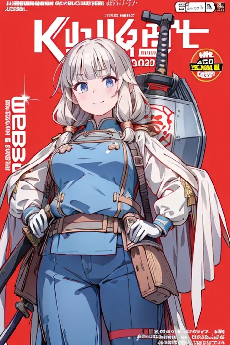 (from below:1.2, Highest quality ),  girl  ,  platinum colored hair military uniform  , The dreamer wants purplish blue eye ,( small breasts:1.0),  Lori does it , (Masterpiece:1.2, Highest quality ), (Beautiful   Details depictiOn : 1.2), ( beautiful   Det...