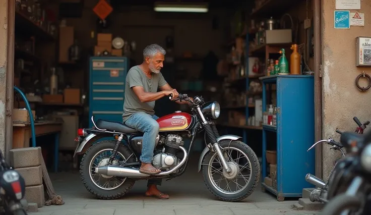  And there began to be more rush to Jameel's shop. Even today, Jameel works with honesty and hard work in his work, and Aslam is trying to straighten out his work by forgetting his hostilities. Motorbike motor mechanic, same face, same imag