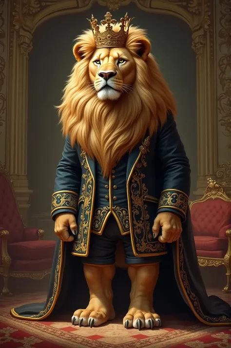 The Lion wearing Jacket AND the crown 