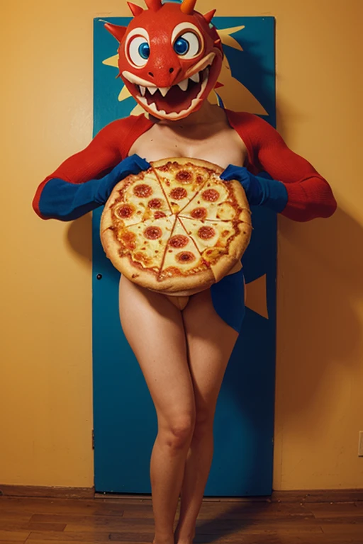 Giant pizza monster