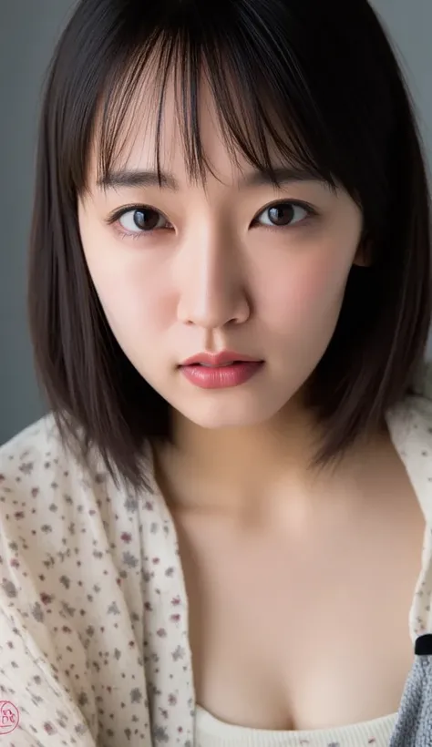  Female 1 person 、 beautiful 、  beautiful faces  、(RIHO YOSHIOKA:1.3)、 Chest、 front view、  super real 、   super high definition、 best quality、8k、masterpiece、   Shortcut Hair 、 score_9, score_8_  up, score_7_  up、
  embarrassed face 、  eyelash  ,  brown eye...