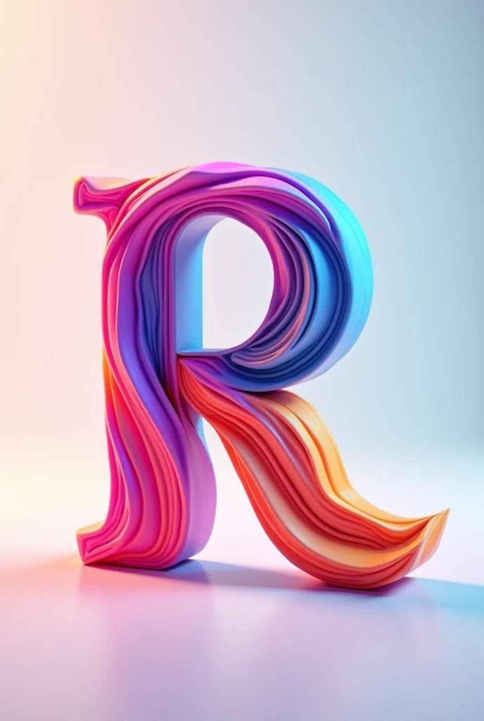 Colored letter R for a profile