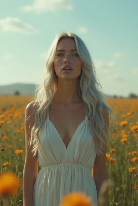  Lilia being in the field of flowers sees Truth in the distance and with teary eyes she screams at her 
youthful,  very long hair, Tears, Silver hair Open mouth, yelling, Tears,  frowns , crying, crying con los ojos abiertos,  Frown , laughing, Expressions...