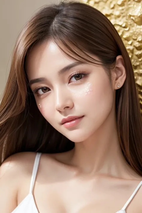   Honey Covered Queen Idol  、Perfect dynamic composition of a beautiful and beautiful woman 、 lesbians、  Honey Covered Tight Mini Dress、Beaker Diadem  、  Honeycomb Gorgeous Room  、face-closeup、
Huge 、 long brown hair、Sparkling,  oily skin、 growing skin、 wh...