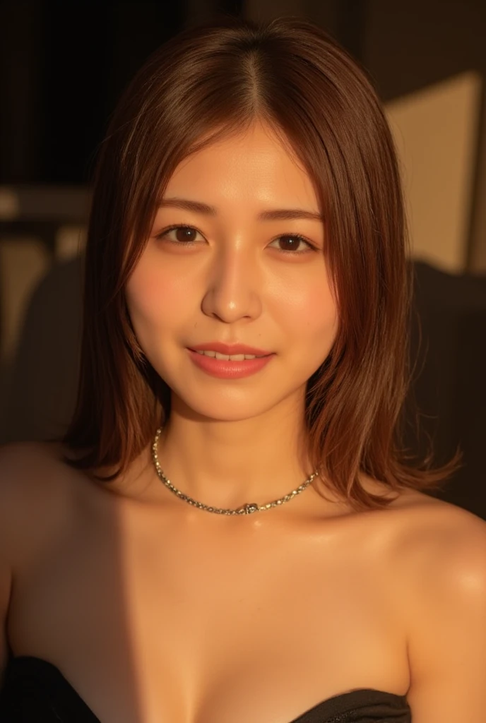 ( Updo Hair :1.4).(  Cute Smile 、blush、明るい  tea hair:1.4)(   Hang your hair on one side of your ear、 Elegant Hairstyle   、  large cleavage  、   pale nipples 、、 naked、Laughter、Hair with movement、    sunlight shines from behind    、teethを見せるスマイル、   open leg ...