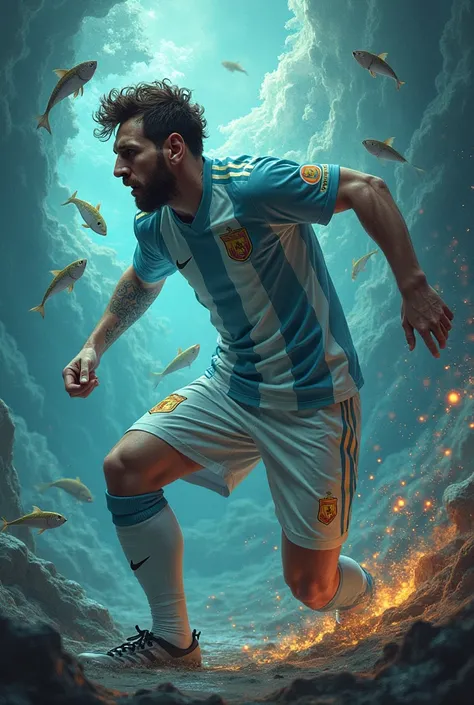 messi  hunting  fish