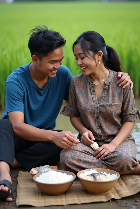  Couple beautiful Indonesian girl young adult 25 years old Pigtailed hair wearing caping wear necklace , trousers, wearing kebaya tempo first wearing sandals  ,Girl's hand nails look  . Handjob mature guy cute young indonesian,hair style two blocks black c...