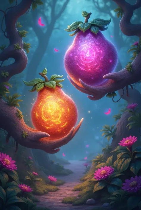 magical fruits
 concept art, 2d game art