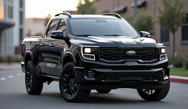 2026 Kia Tasman Pickup: colour black the front 