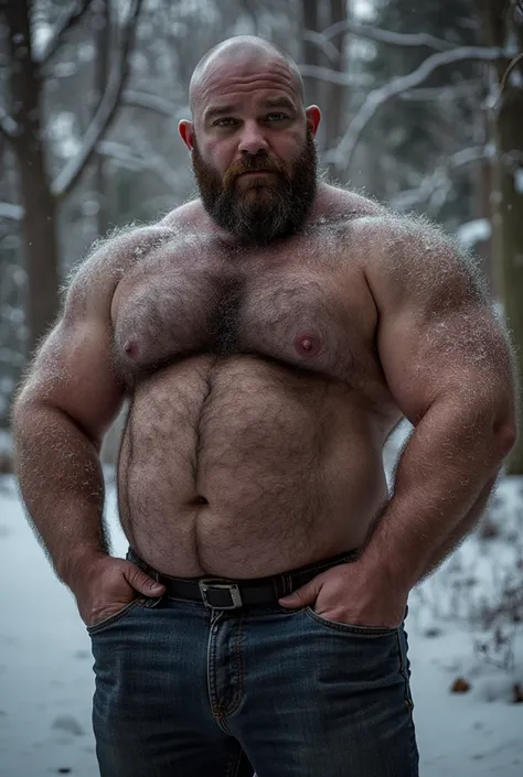 8K Very Best Highest Realistic very Realistic real 8K very detailed highly photorealistic very real realistically detailed very lifelike photo of a Very Sexy handsome big bearded and rugged hairy burly muscular chubby beefy bulked up bald daddy bear man, w...