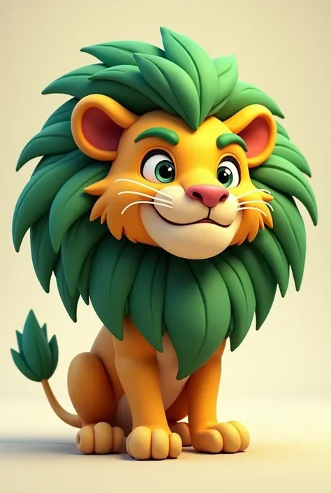 3. Green-Tail Lion
"An energetic and playful lion with a bushy green tail, reminiscent of leaves swaying in the breeze. He is ambitious and witty, but his confidence sometimes turns into recklessness. His expressions often include mischievous grins and det...