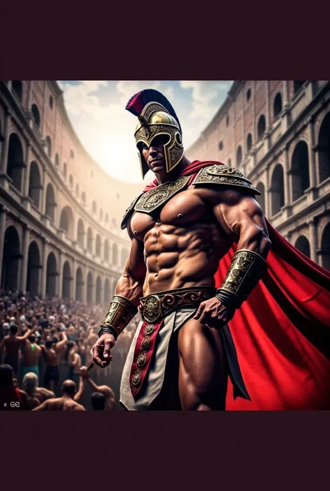 An empire with muscular gladiators 