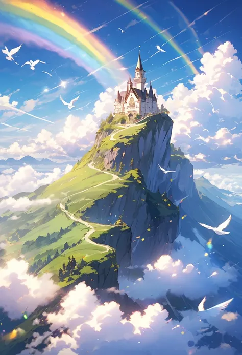 Somewhere over the rainbow way up high
,There’s a land that I heard of once in a lullaby
,Somewhere over the rainbow skies are blue
,And the dreams that you dare to dream really do come true

,Someday I’ll wish upon a star
,And wake up where the clouds are...