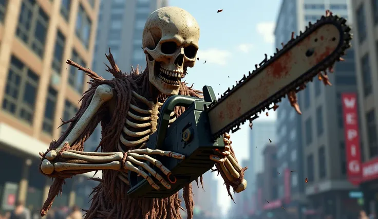 Skeleton Character & Chainsaw in GTA V