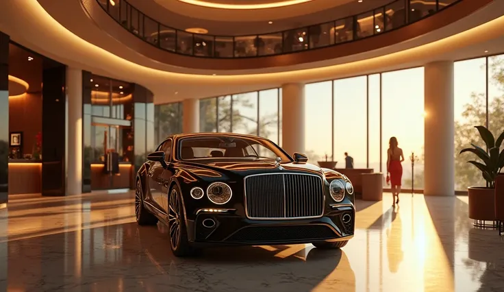   Interior    view Bentley  in showroom 