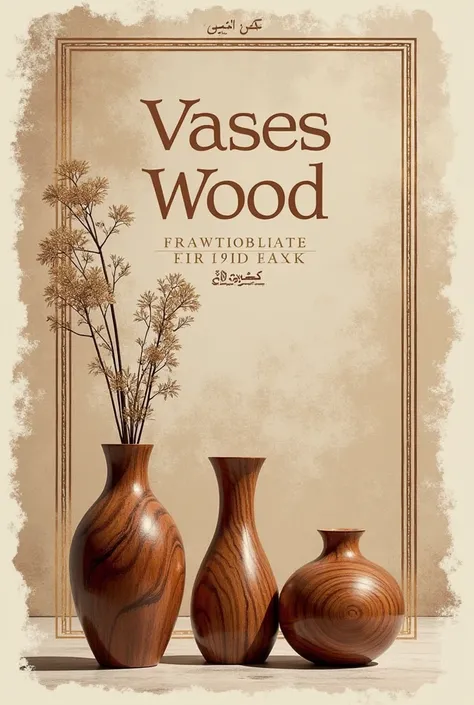 I want to announce that we are present in the Cairo Tower from Thursday to Saturday and that we are waiting for you. The name of the page is vases wood 