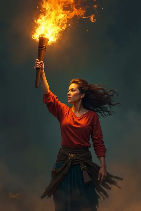 Woman with a torch 