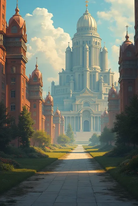 Here’s a refined prompt for MidJourney:

"Epic atmosphere depicting a communist regime setting, realism style, natural midday lighting, evoking a sense of calmness, grandeur, and inspiration, with detailed structures, a balanced composition, and vibrant ye...