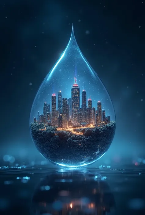 An entire city inside a drop of water in the universe